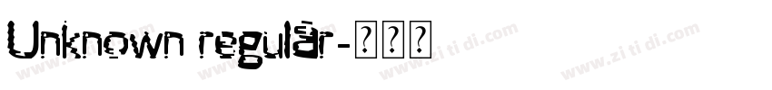 Unknown regular字体转换